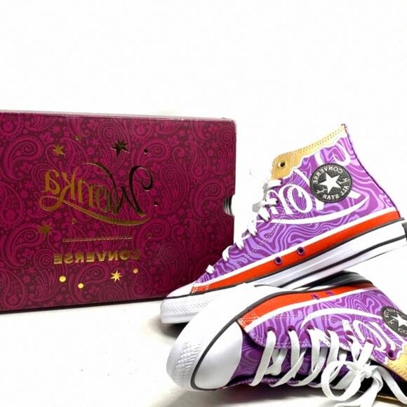 Converse Wonka Ctas High Top Shoes Men's Size Skate A08154C Canvas Purple Pixel - Picture 3 of 11